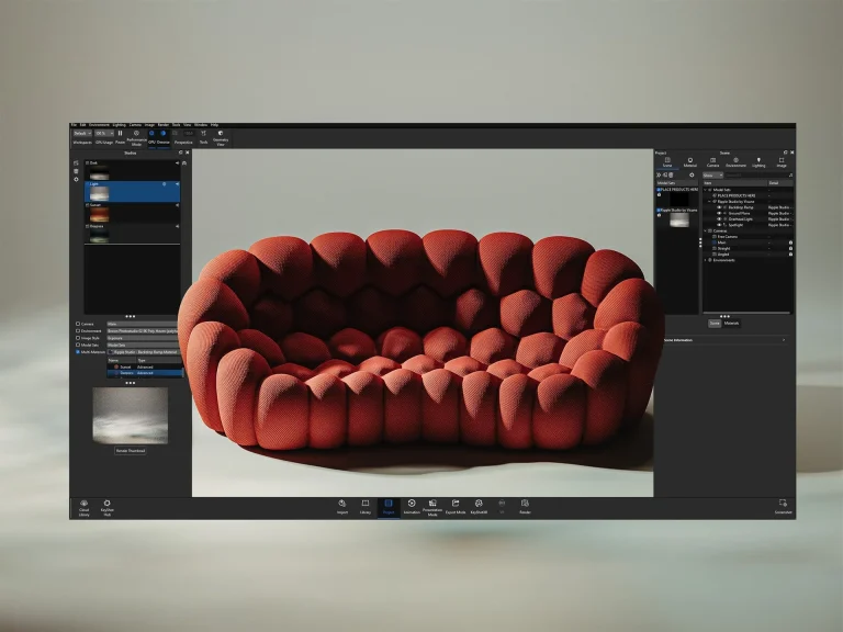 KeyShot Studio : rendu 3D photoréaliste rapide et intuitif